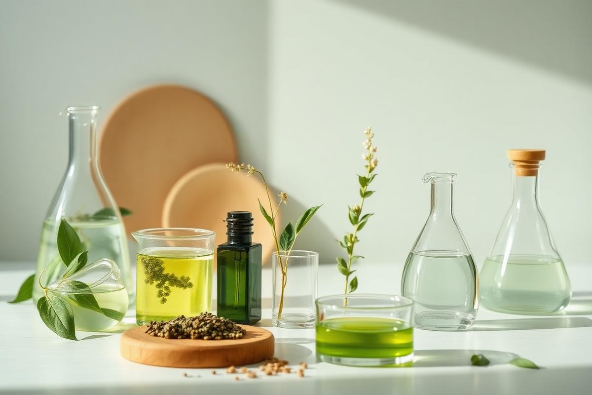 Zuza sprawdza składy kosmetyków przy biurku